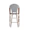 Flash Furniture Lourdes Stackable IndoorOutdoor French Bistro 26 Counter Height Stool, WhiteNavy and Bamboo SDA-AD642001-F-CS-WHNVY-NAT-GG - alternate 3
